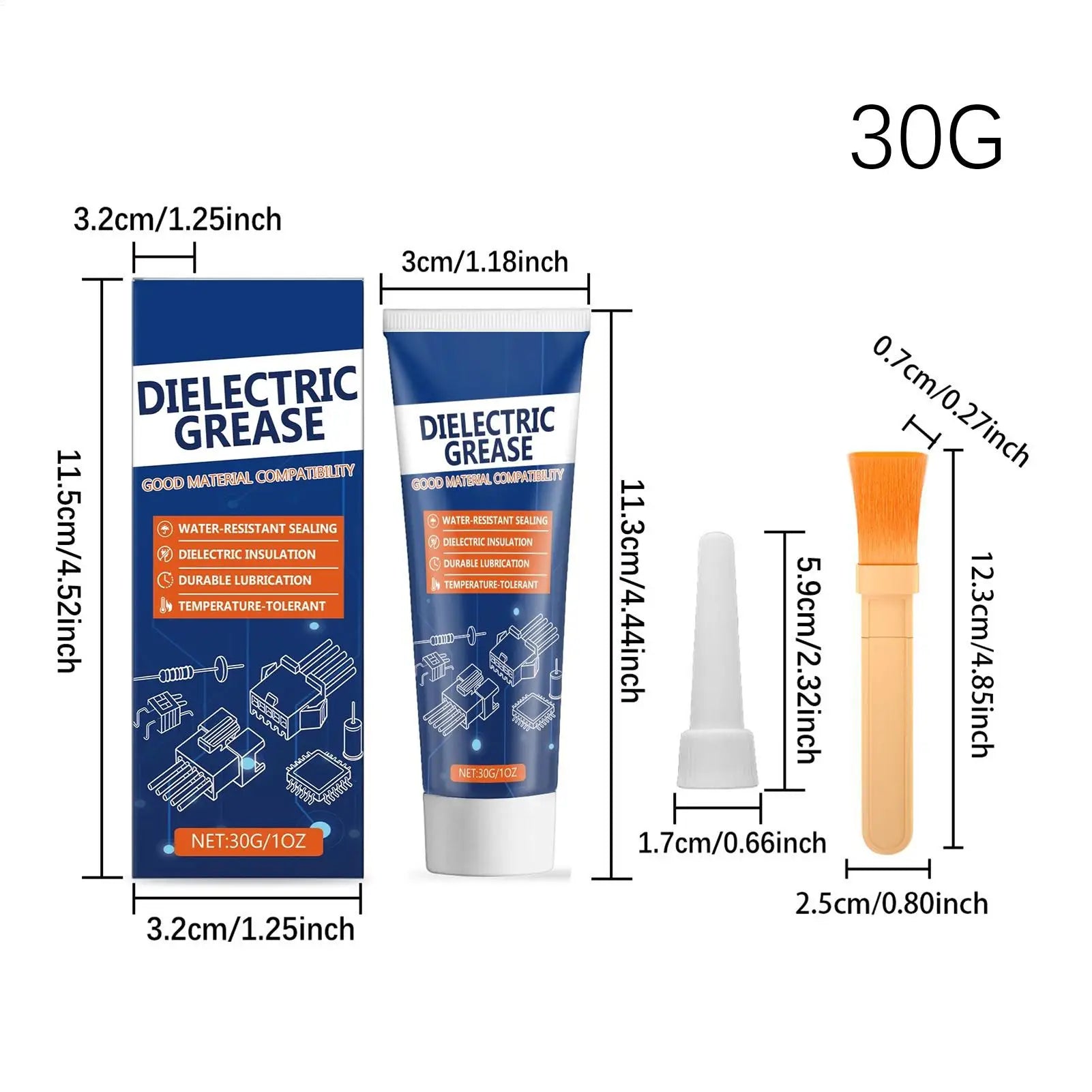 Dielectric Grease Automotive Lubricant Brush Marine Trailer RV Truck