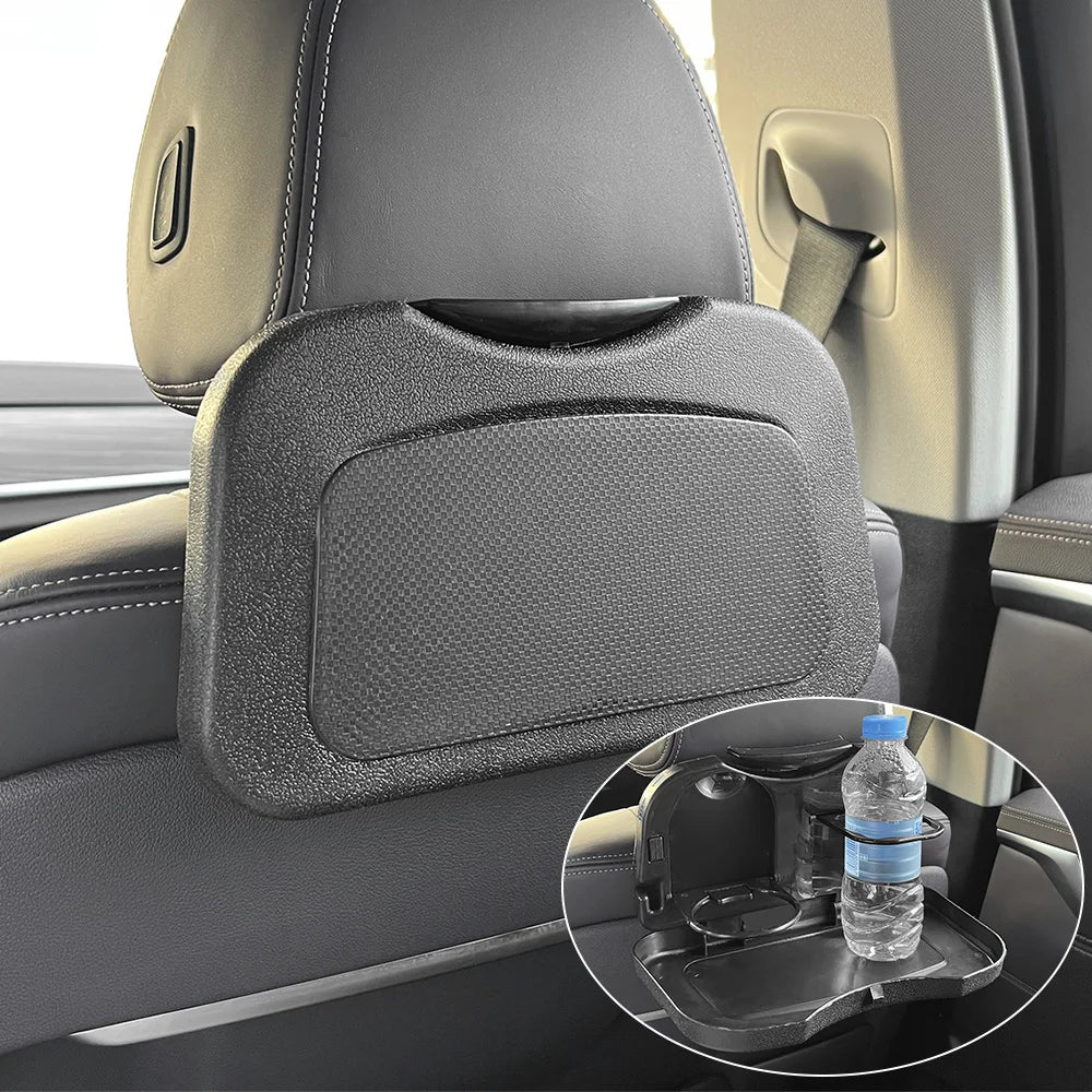 Car Folding Table Holder Stand Desk Cup Back Seat Accessories Auto