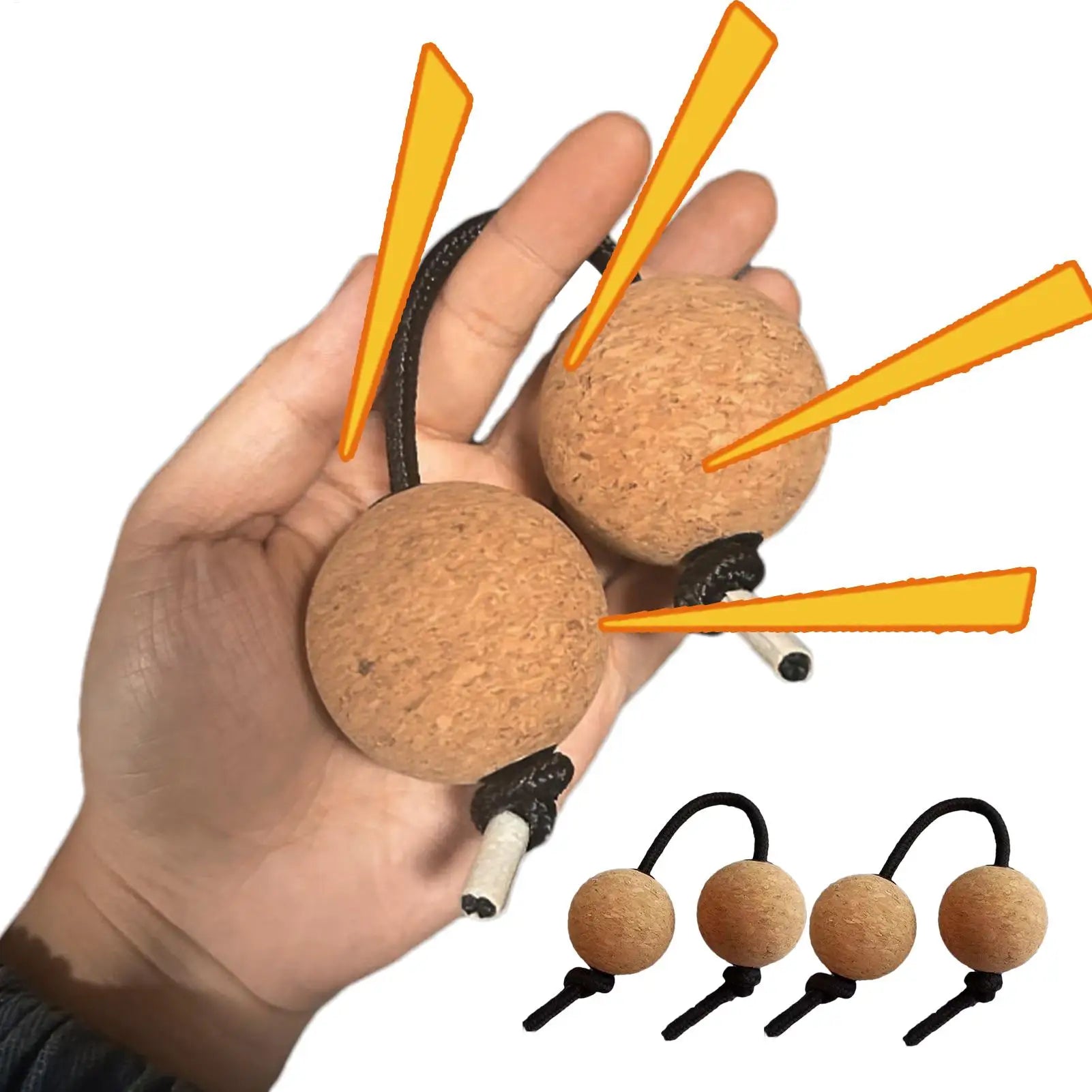 Asalato Shaker Balls 2 Pairs Rhythmic Percussion Instrument African