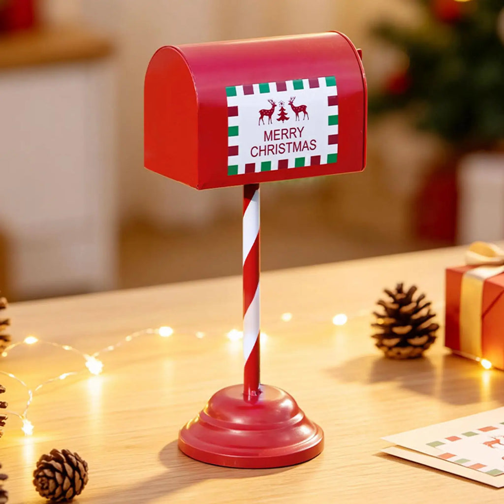 Christmas Mailbox Decoration Retro Metal Interactive Centerpiece