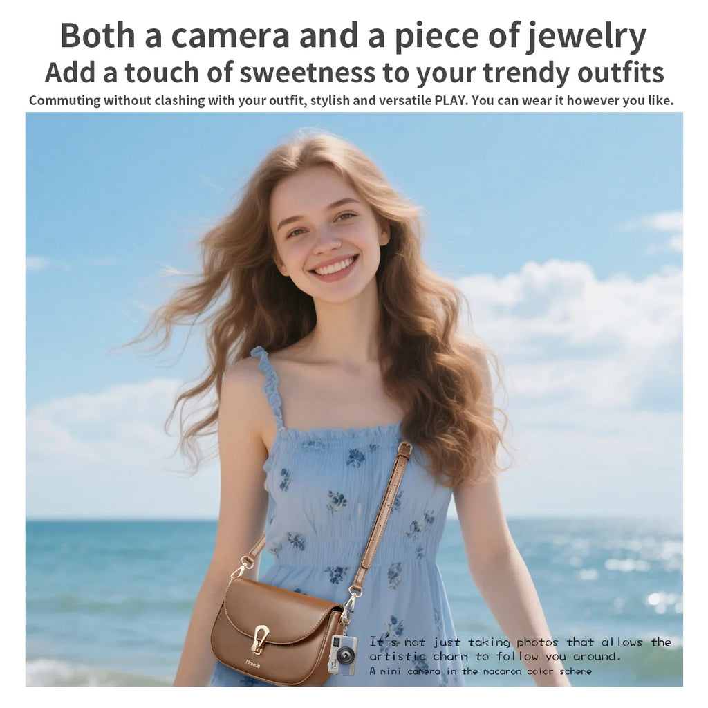 6800W Pixels Mini Digital Camera Portable HD One-Touch Photo Thumb Selfie Camera 1.47inch Flip Screen CCD CameraVideo Recorder Zpaxo