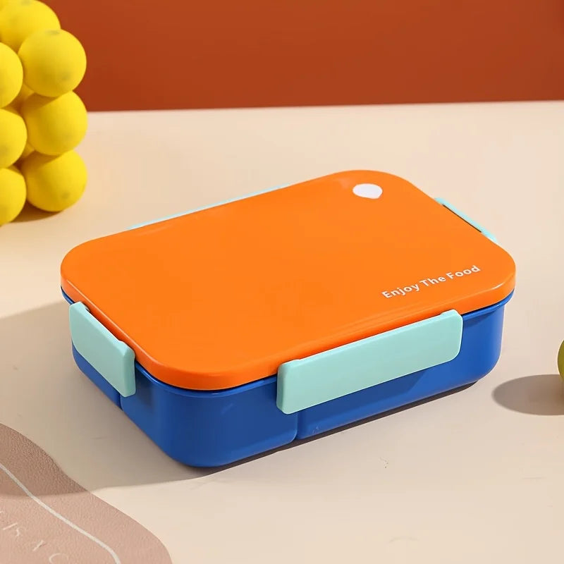 Portable divided lunch box Sealed and leak-proof for picnic/hiking/camping, a delicious storage box for camping and picnic Zpaxo Orange 3 1|1450ml