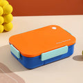 Portable divided lunch box Sealed and leak-proof for picnic/hiking/camping, a delicious storage box for camping and picnic Zpaxo Orange 3 1|1450ml