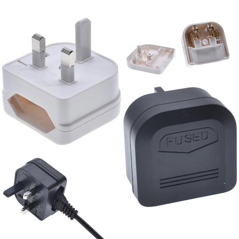 EU KR UK Plug Adapter Box Round 2 Pin Convert 3 Conversion Electric