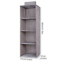 Multi-Layer Hanging Closet Organizer Hanging Bag/Shelf,Collapsible Wardrobe Sundries Organizer washable fabric Zpaxo Gray 4-layer