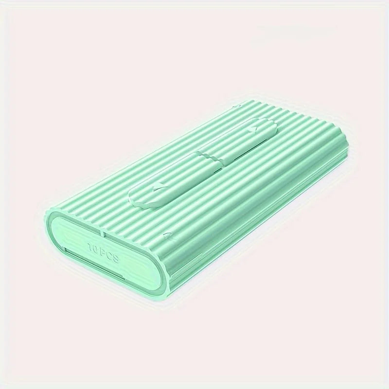 Box Reusable Dental Floss Stick Portable Automatic Dispenser Zpaxo green