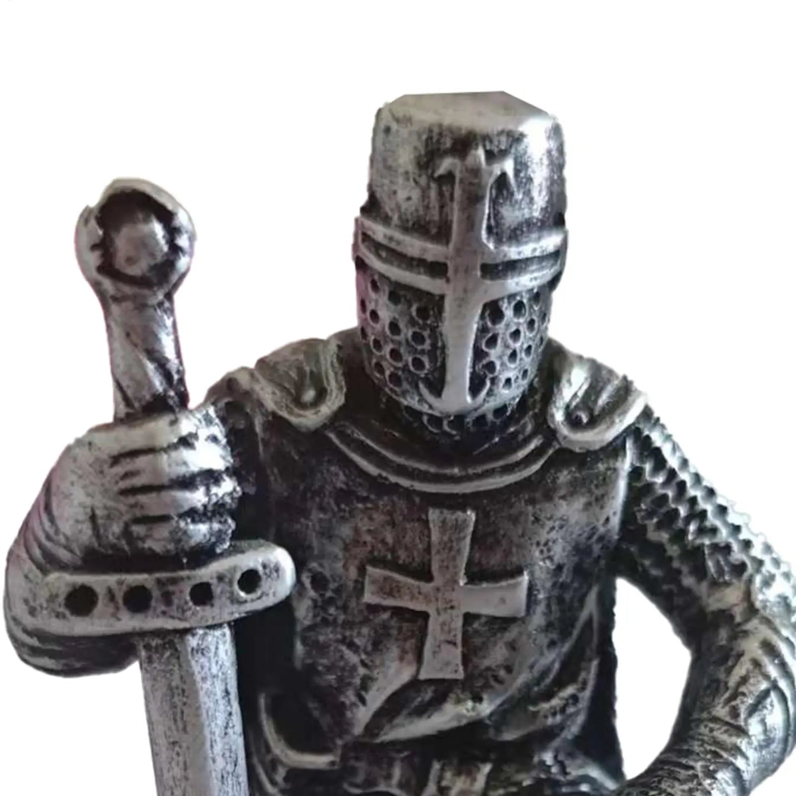 Knight Figure Cool Historical Resin Desktop Miniature Sculpture Roman Soldier Statue For Desk Home Office Garden Executive Zpaxo