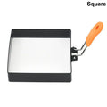Kitchen Gadgets Muffins Omelet Maker Frying Egg Cooking Tool Stainless Steel Egg Fried Ring Non-stick Square Round Pancake Mold Zpaxo Square