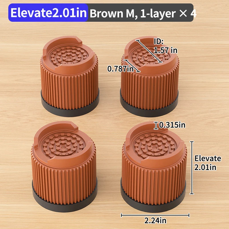Multi-purpose Round Furniture Risers Non-slip Quiet Moisture-proof