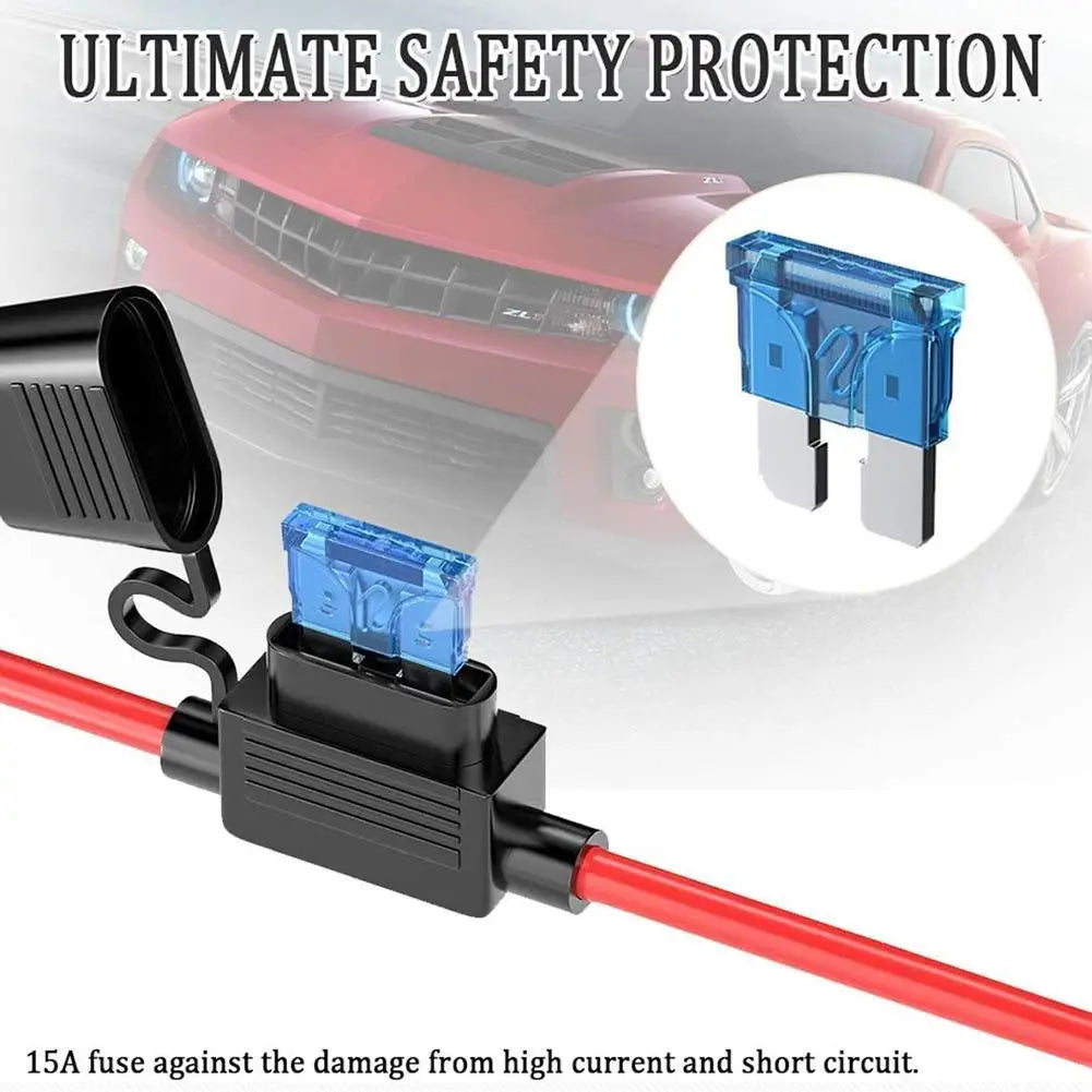 12V Motorcycle Battery to SAE Quick Disconnect Cable – 15A Fuse Battery Charger Cable Zpaxo