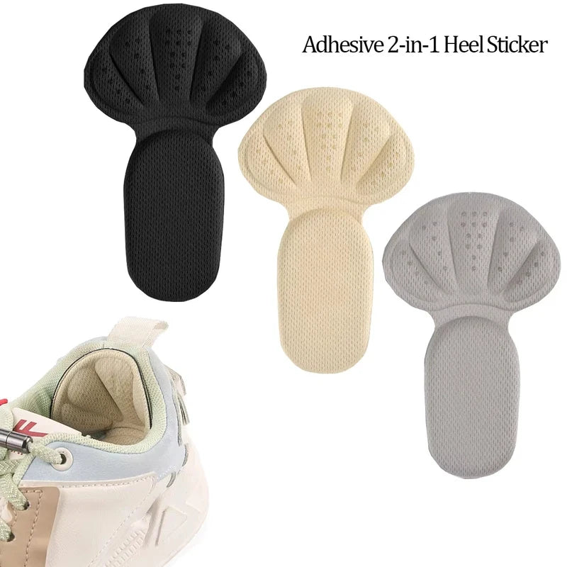 2-in-1 Heel Cushion Pads – Anti-Slip Sponge Heel Protector 2-Pack Heel Cushion Pad Zpaxo