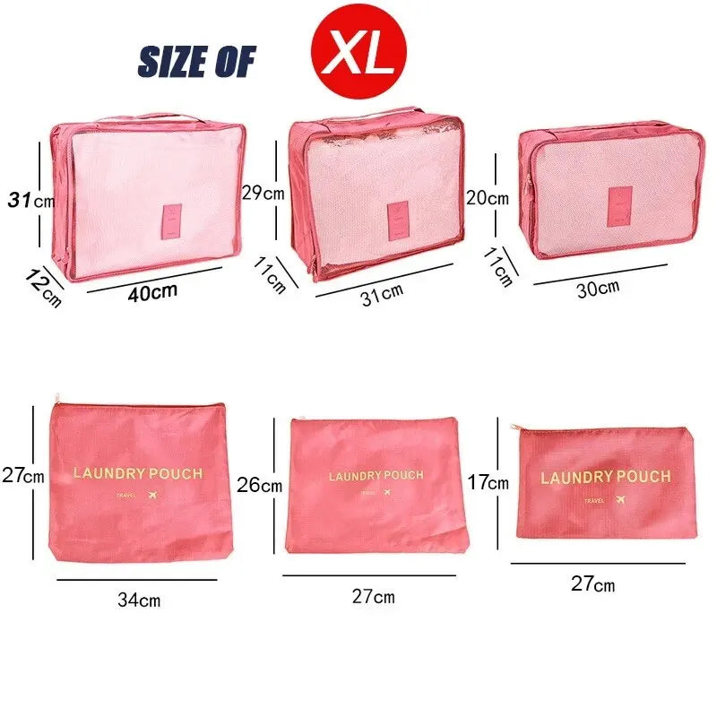 Home Travel 6-piece Clothing Storage and Organizing Bag Thickened Cosmetics Storage Bag Foldable Business Travel Storage Bag Zpaxo