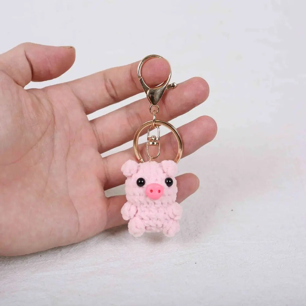 Handmade Chinese Zodiac Keychain Knitting Custom Design Monkey Zpaxo