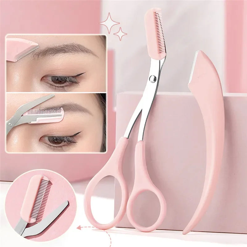 Crescent Moon Eyebrow Trimmer Stainless Steel Curved Women Eyelash