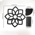 Flower Shape Corner Shelf Wood Floating Shelves Home Kitchen Living Zpaxo black