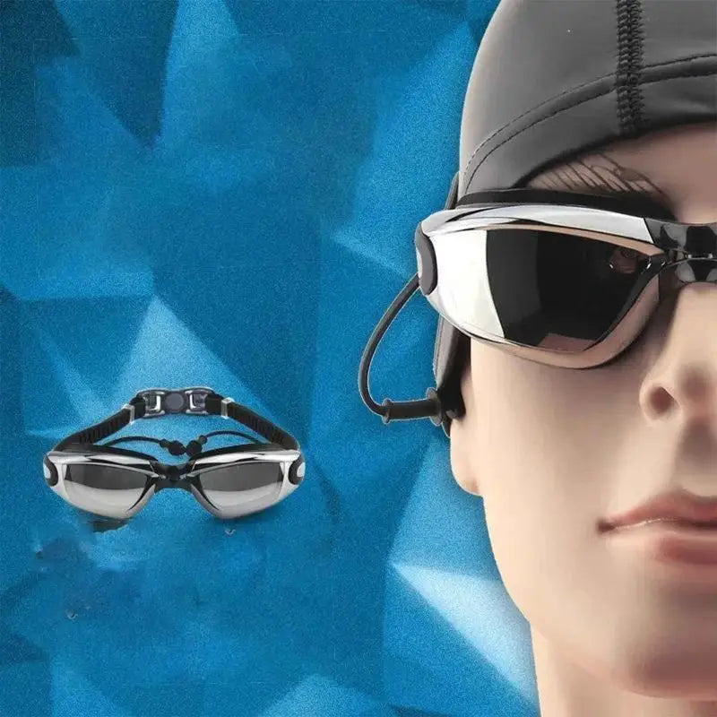 HD Anti-Fog Swimming Goggles – Silver Coated Small Frame