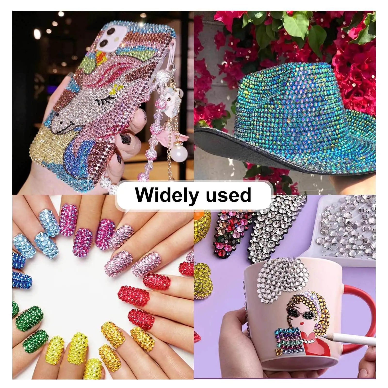 40 Colors Resin Rhinestone Bedazzling Kit 3mm Small, Jelly Rhinestone Kit for Bedazzling Flatback Gems, for Clothes Nail Book Di Zpaxo