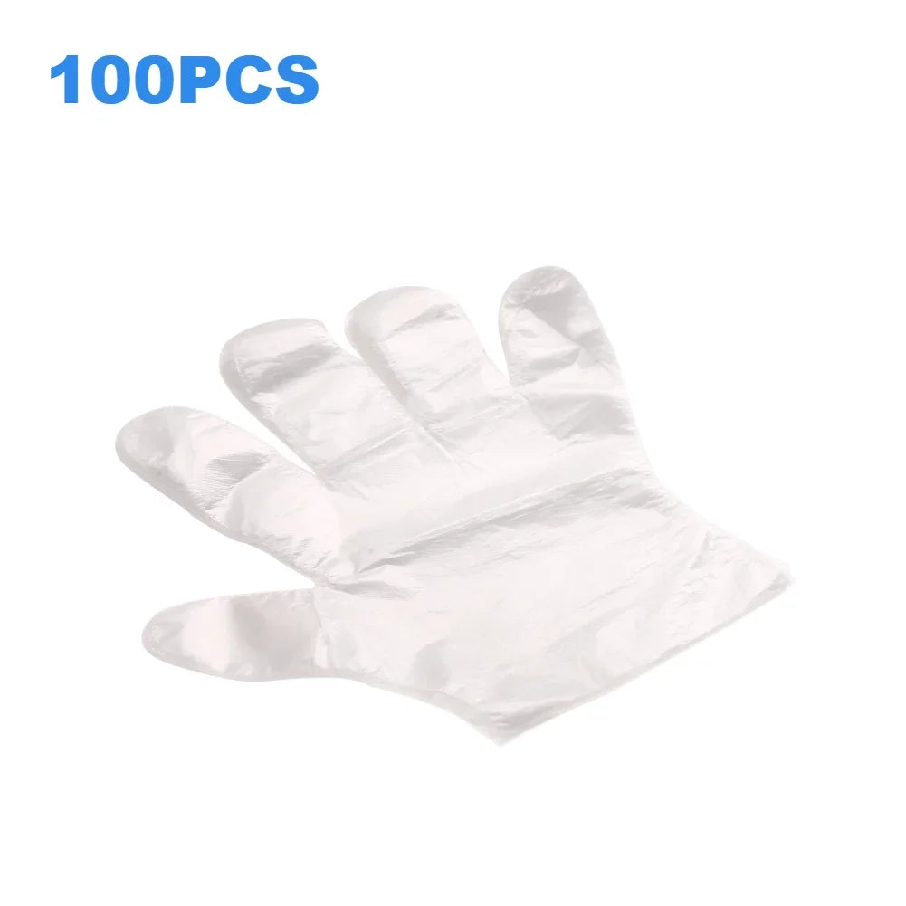 3000- Disposable Gloves Plastic Transparent Kitchen Bathroom Cleaning Zpaxo 100PCS
