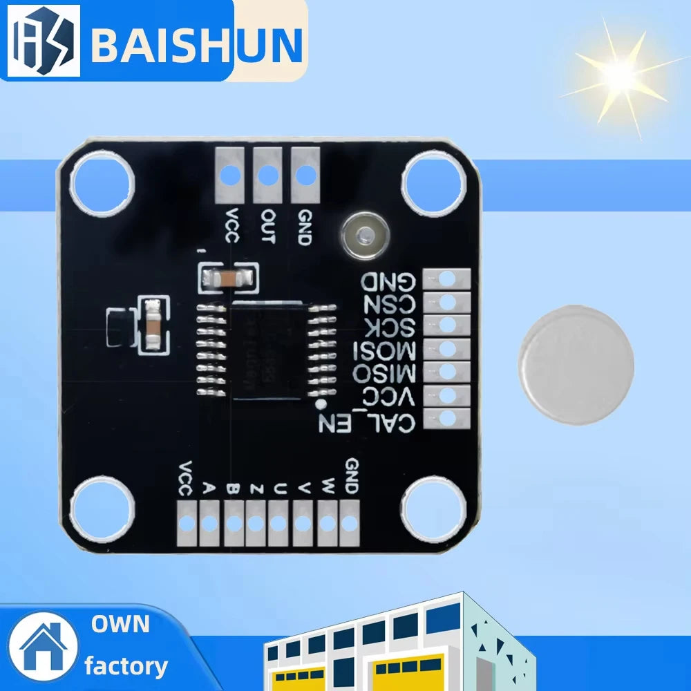 MT6835 21-Bit Magnetic Encoder PWM SPI Brushless Motor Compatible Zpaxo SPI AB-16384 2PCS