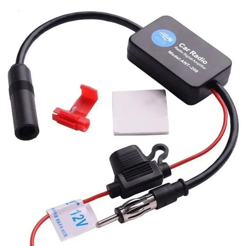 12V Active FM Antenna Amplifier Car Radio Signal Booster Vehicle Zpaxo