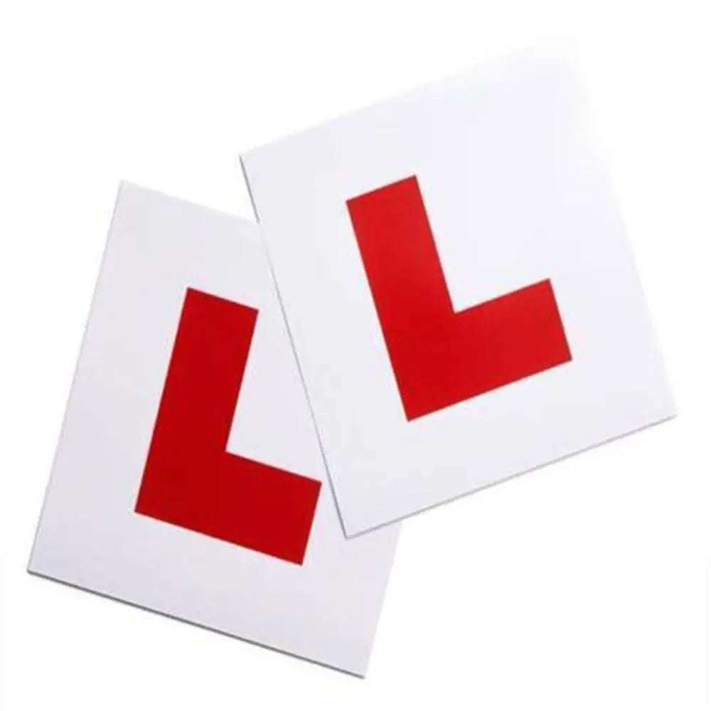 Red Waterproof Magnetic L Plates Striking Drivers Stickers Plate Car Zpaxo
