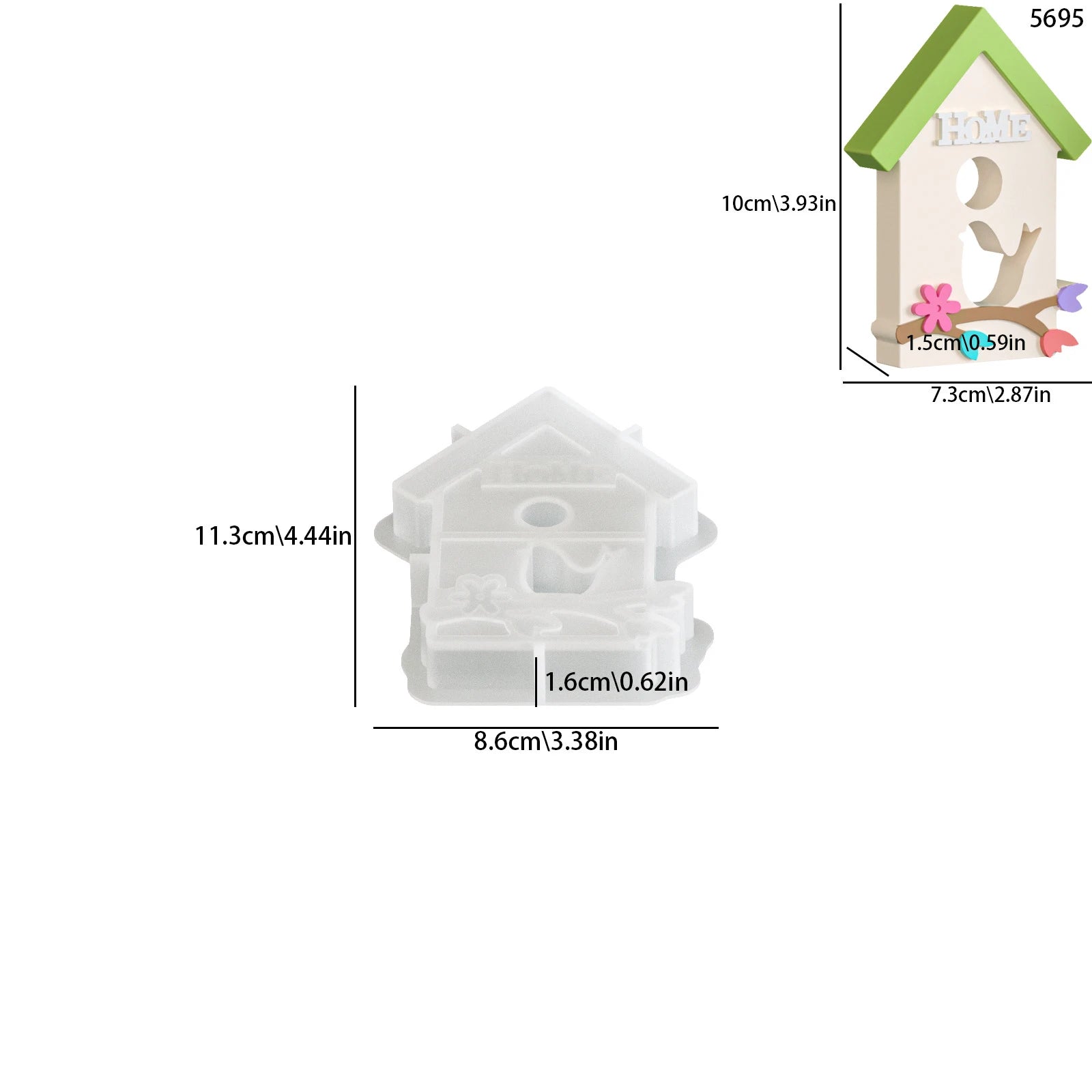 Easter Birdhouse Silicone Mold – Candle, Plaster & Resin DIY