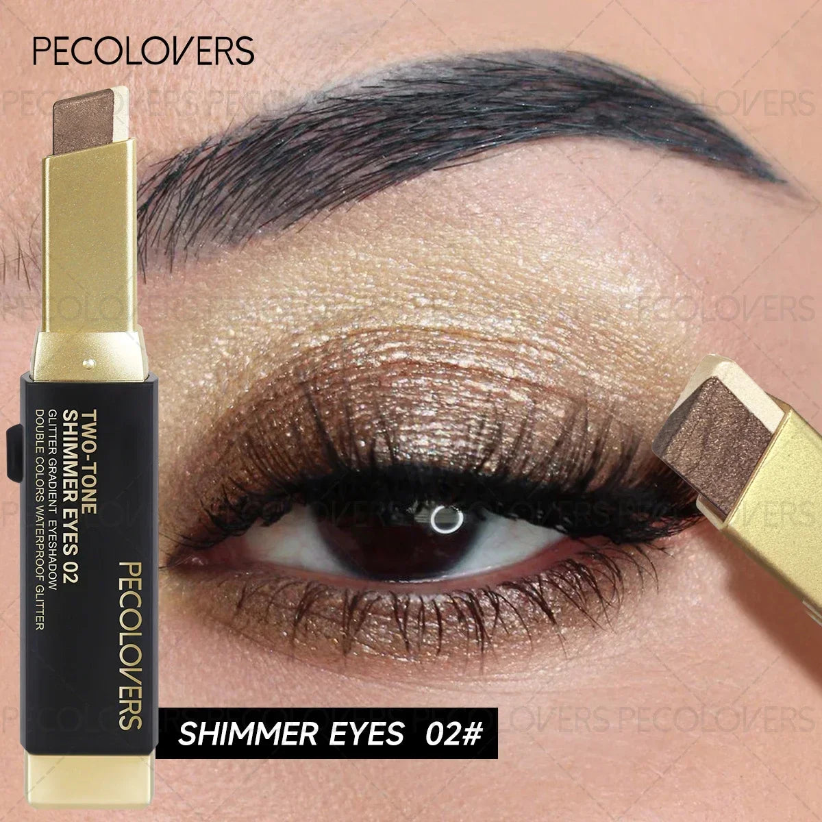 Metallic Shimmer Duo Eyeshadow Stick Pearlescent Matte Multiple Zpaxo 02