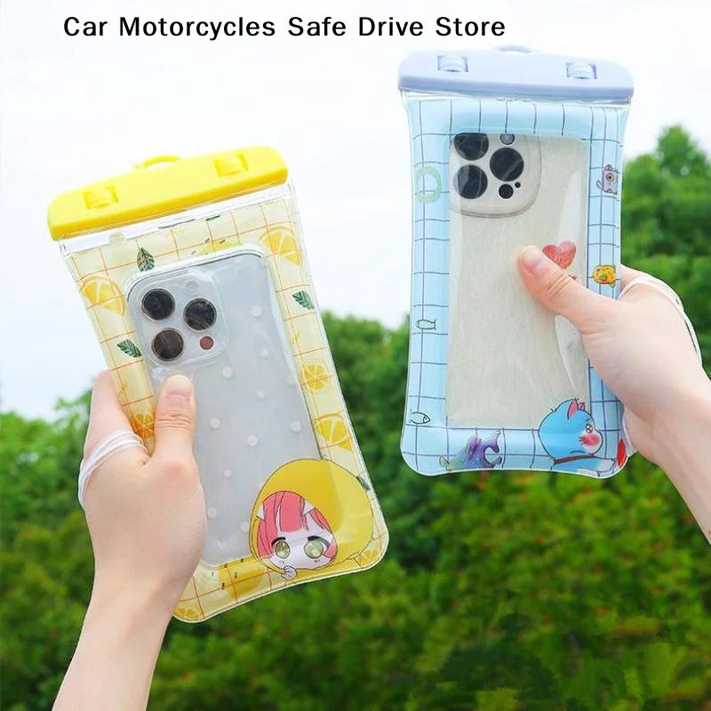 Cartoon Full View Waterproof Case Phone Underwater Snow Rainforest