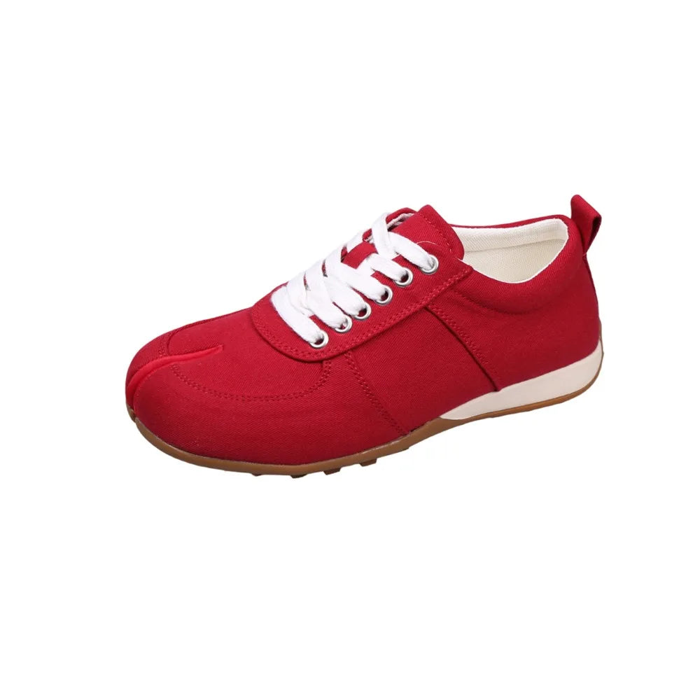 German Training Shoes Women's 2026 Summer Lace Up Forrest Gump Shoes Women's Split Toe Breathable Sports Shoes Zpaxo