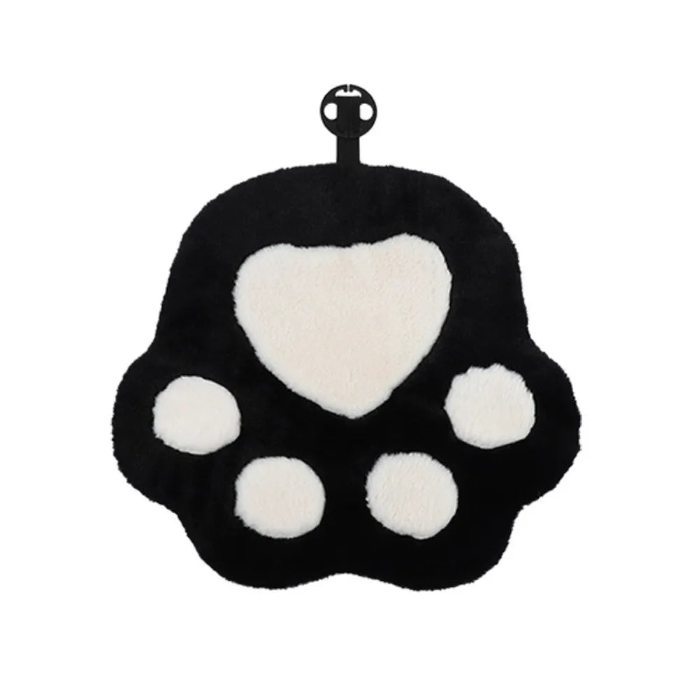 Premium Soft Cartoon Cat Claw Seat Cushion Warm Plush Paw Car Zpaxo Black