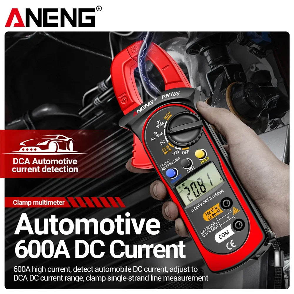 ANENG PN106 AC DC Clamp Meters 600A Current Voltage Tester Tool Zpaxo