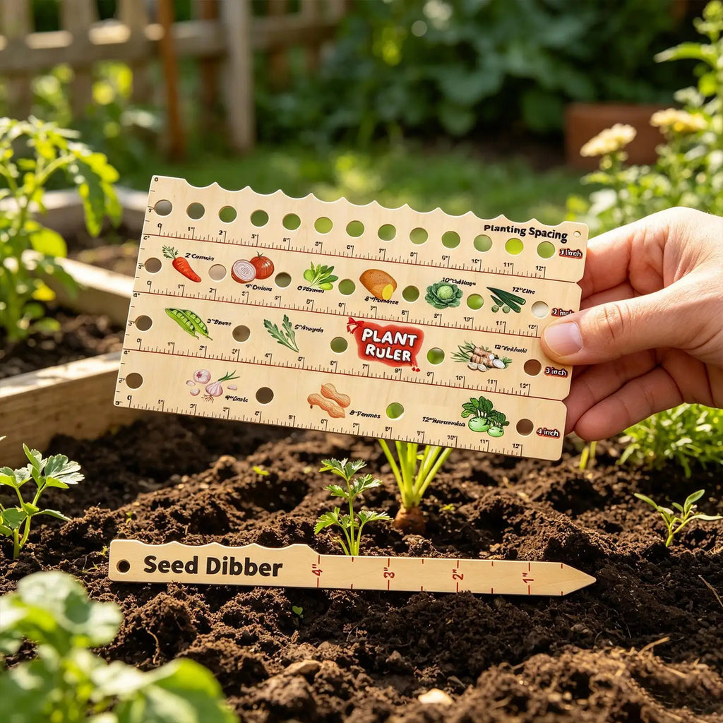 Wooden Plant Ruler Seedling Spacing Tool Gardening Measuring Gauge