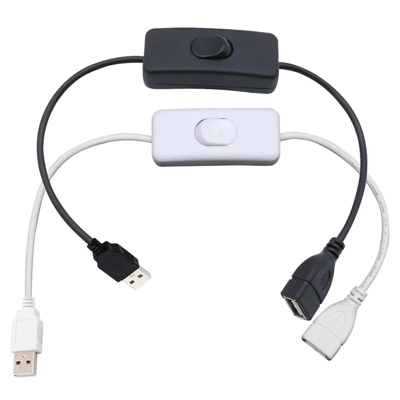 USB Switch Extension Cable Data Transmit Power Adapter Off LED Strips Zpaxo