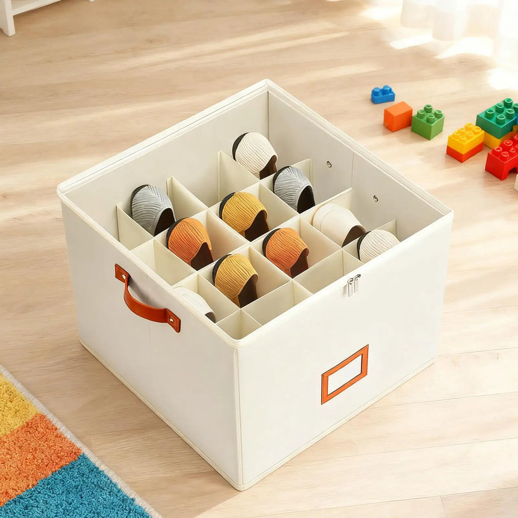 Shoe Storage Organizer Portable Stackable Divider Kids Toys Box