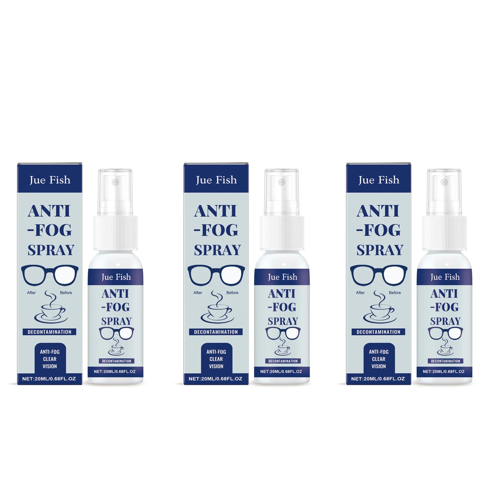 Anti-Fog Eyeglass Cleaning Spray | Clear Vision Lens Cleaner Lens Cleaning Spray Zpaxo 60ml boxed