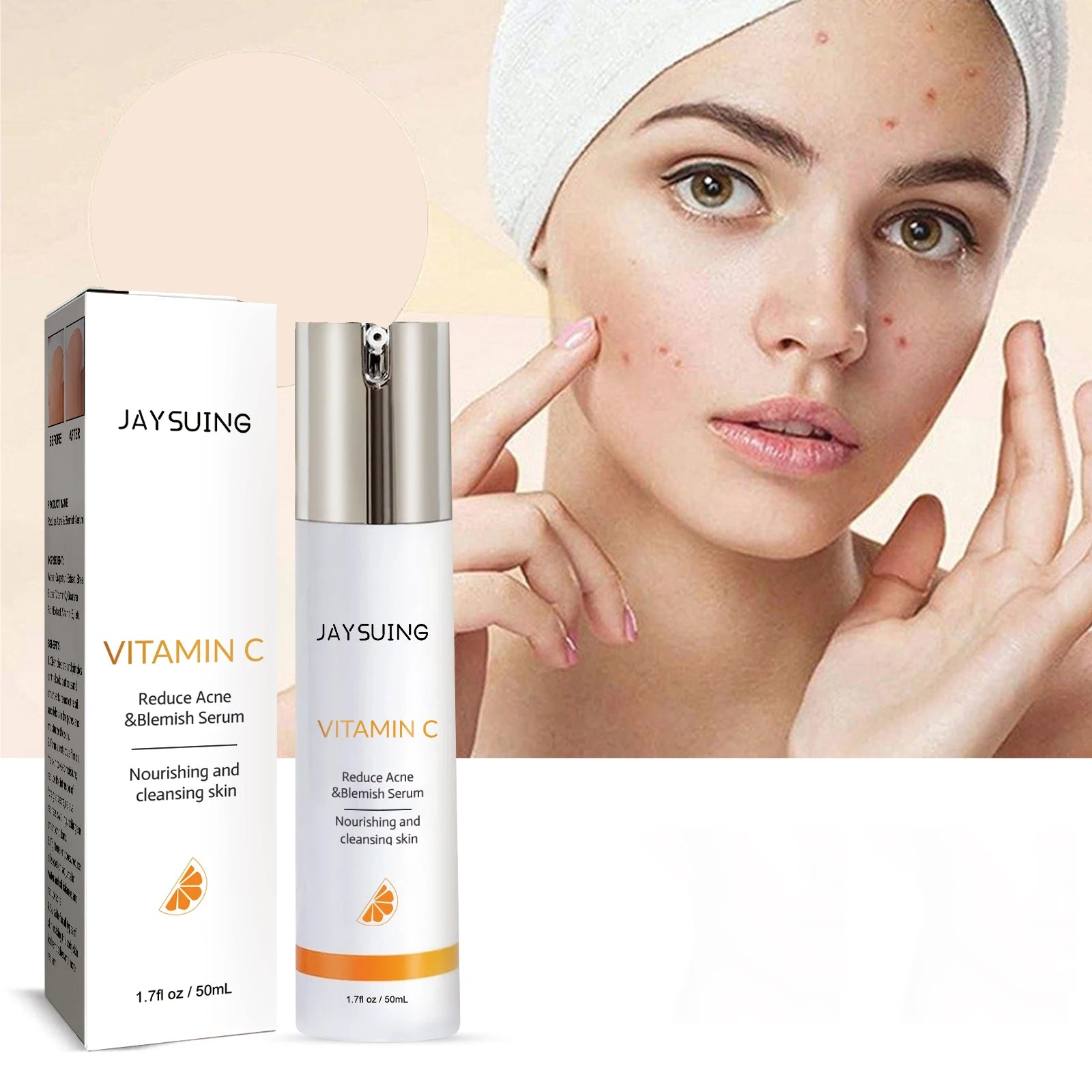 Acn-e Treatm-ent Serum Body Fade Sp-ots Relieve Pigm-entation Moisturizing Smooth Facial Skin Buttock Ac-ne Remover Essence 50ml Zpaxo