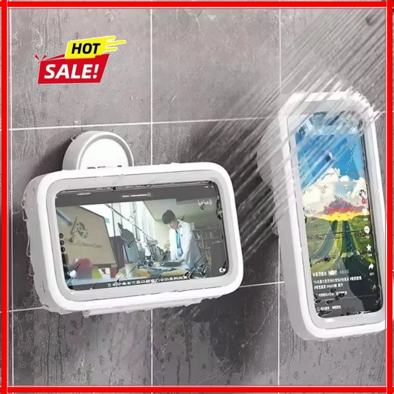 Fixed Universal Waterproof and Anti-fog Mobile Phone Case for Bathroom Shower Phone Holder Waterproof Can Touched Shower Phone Zpaxo
