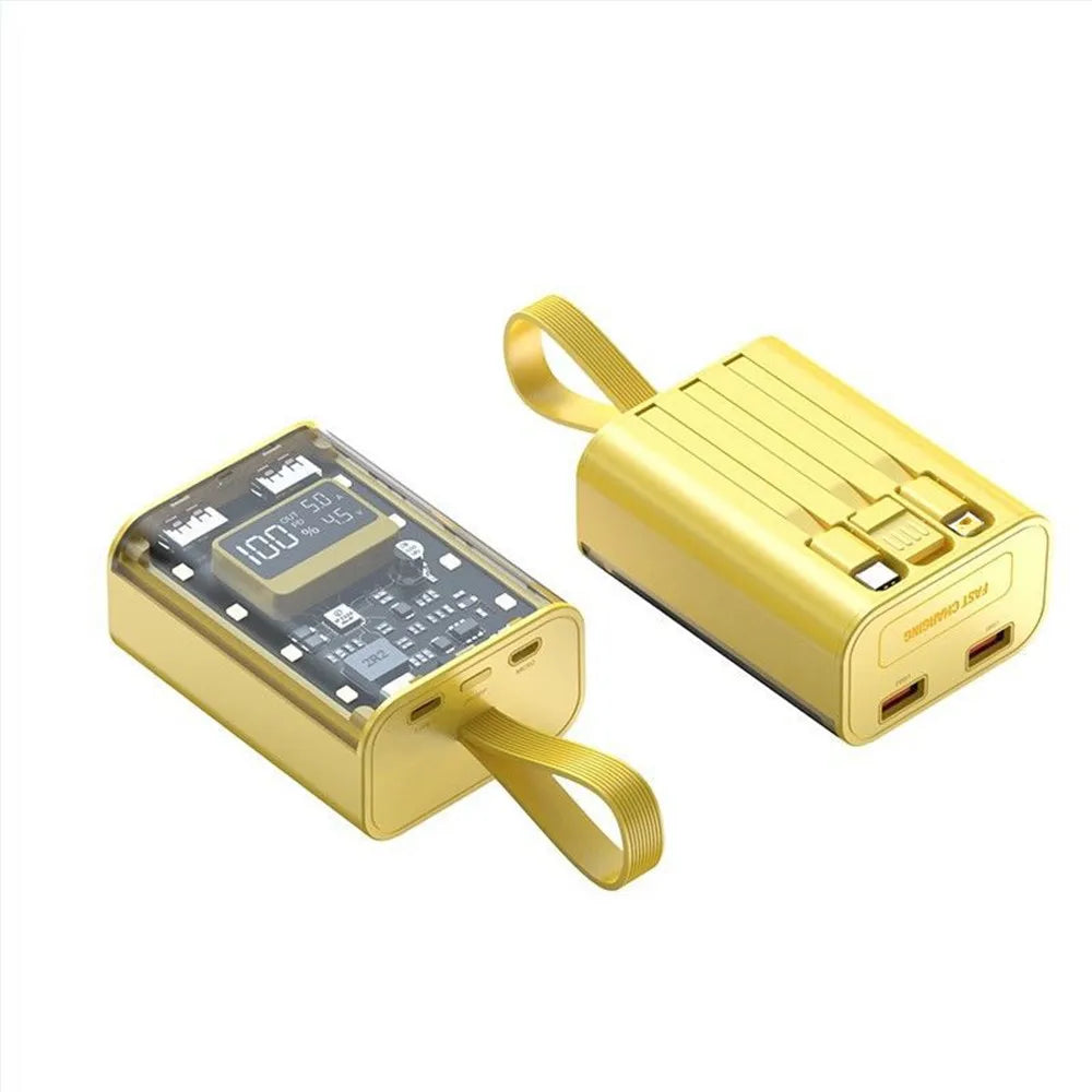 3 18650 Battery Charger Case DIY Power Bank Box PD 22 5W Fast Zpaxo YELLOW