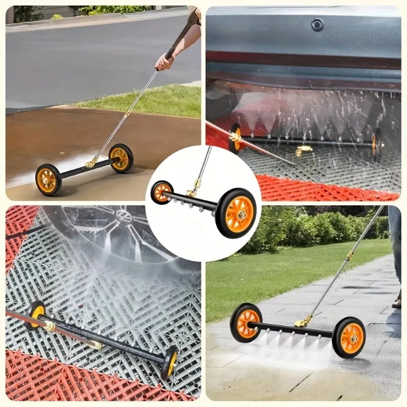 4-Nozzle Undercarriage Cleaner & Pressure Washer Water Broom