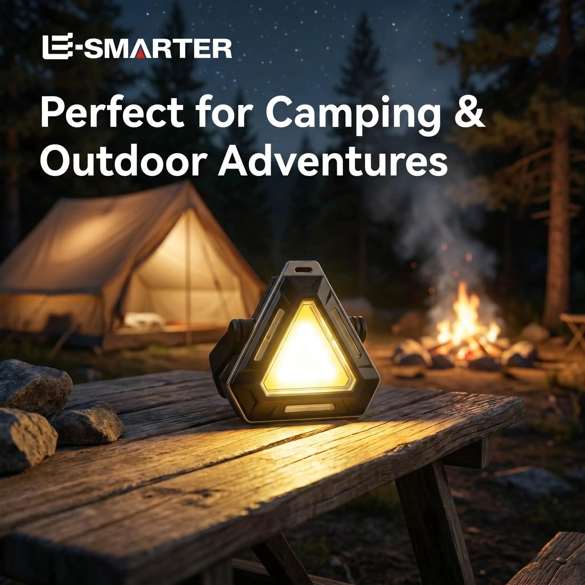 Triangle Warning Flashlight – Magnetic Rechargeable Camping Lamp