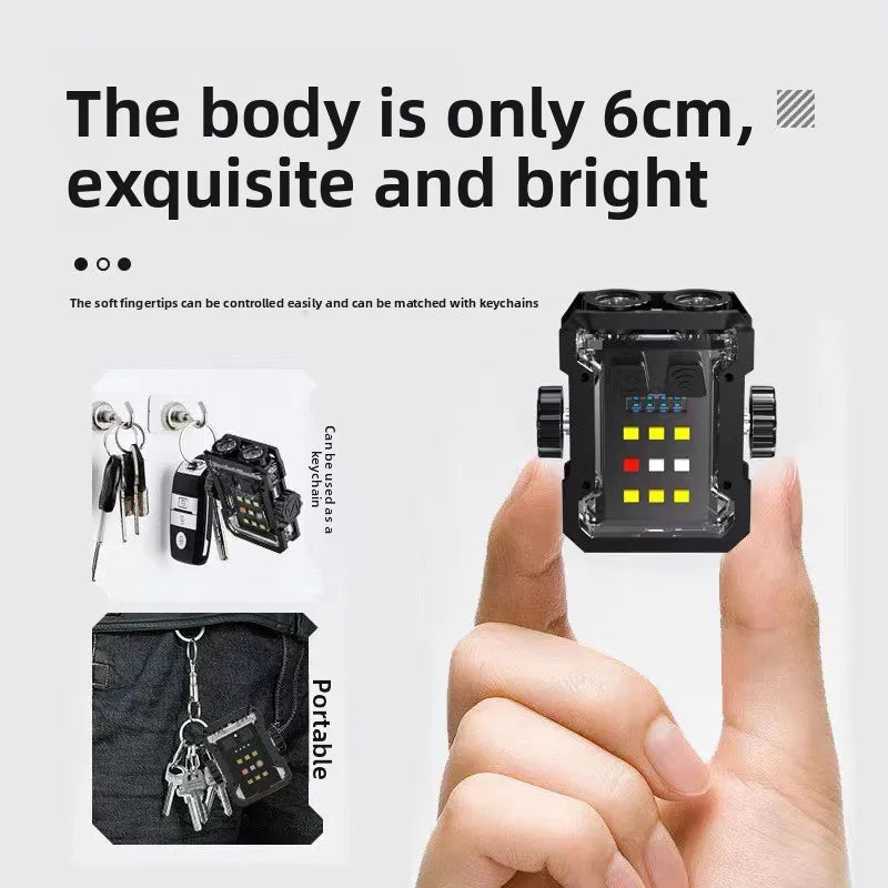 Multifunctional Mini Keychain Light Ultra Long Battery Life Flashing Zpaxo