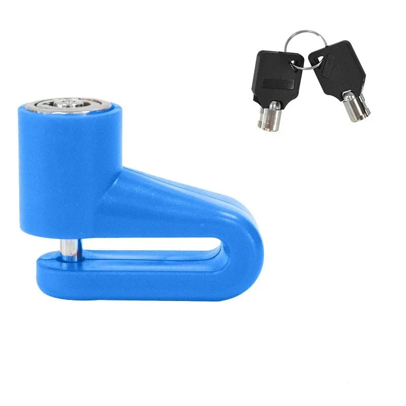 Anti-theft Lock Electric Scooter Disc Brake Steel Wire Bicycle Zpaxo Blue