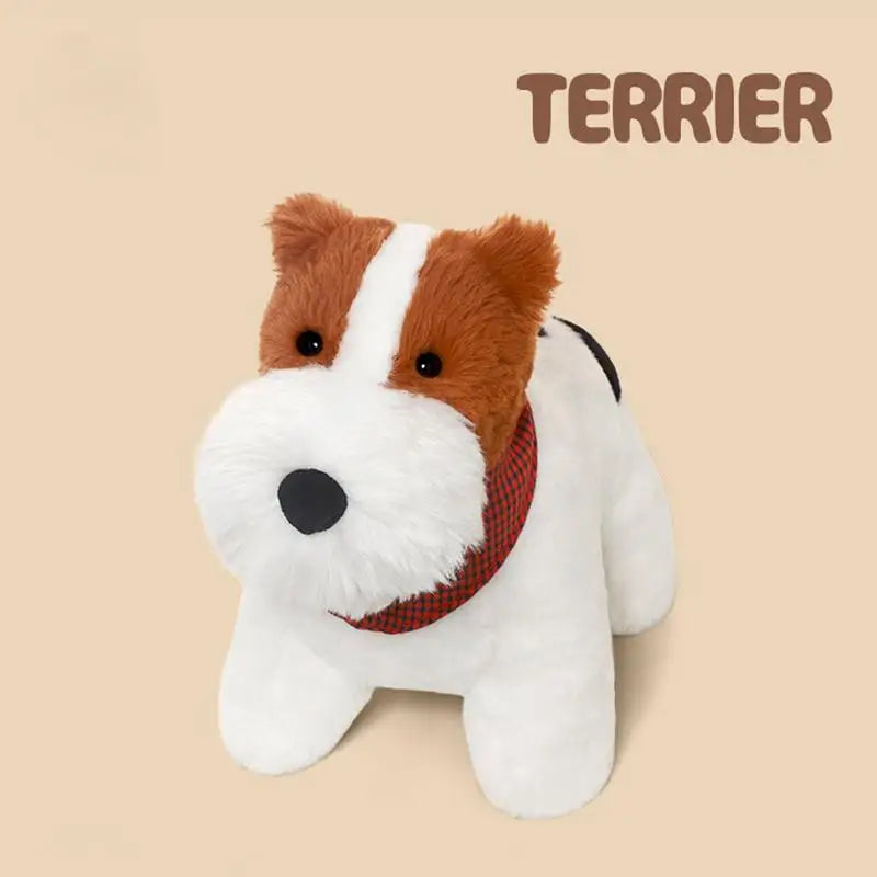 Puppy Stuffed Animal Highland Terrier Puppy Doll 9.8 Inch Cute Soft Throw Pillow Animal Doll For Store Collection Bedroom Home Zpaxo