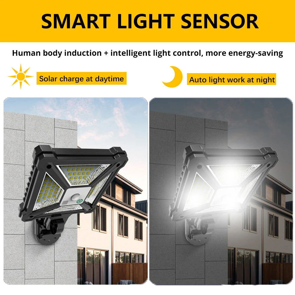 Solar Street Light Remote Control Outdoor IP65 Waterproof Motion Zpaxo