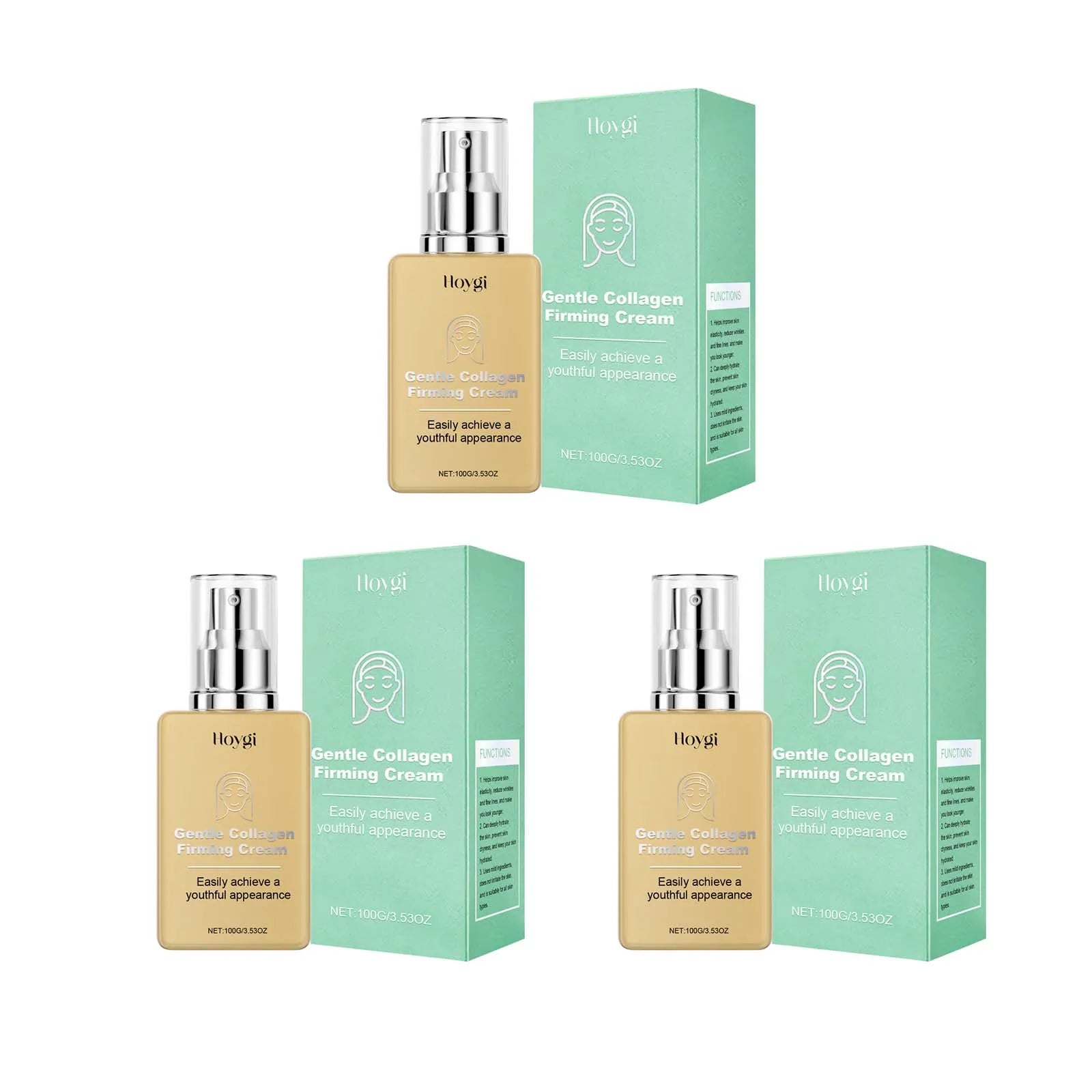 Hoygi Collagen Firming Cream – Hydrate, Brighten & Firm Skin Collagen Face Cream Zpaxo 3Pcs