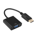 Displayport VGA Adapter 1080p DP Male Female Converter Cable Zpaxo black 25cm
