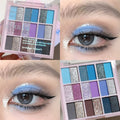 18 Colors Eyeshadow Palette Matte and Shimmer High Pigment Green Blue Eye Shadow Palette Long Lasting Eye Makeup for Daily Use Zpaxo 02