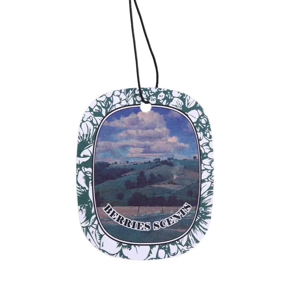 Paper Car Fragrance Hanging Decoration Ellipse Car Aromatherapy Rearview Mirror Pendant Long-lasting DIY Zpaxo Style 1