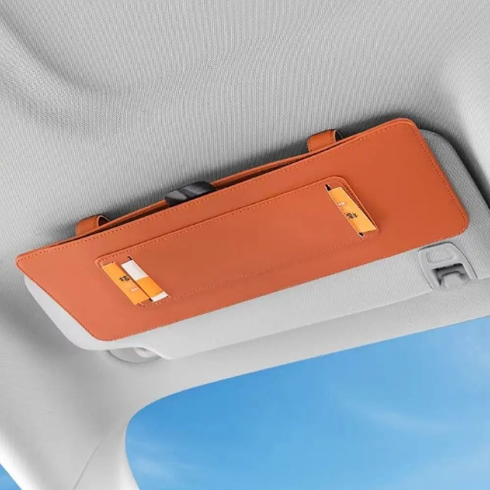 Anti-glare Car Auto Sun Visor Retractable PU Leather Sunshade Plate Zpaxo