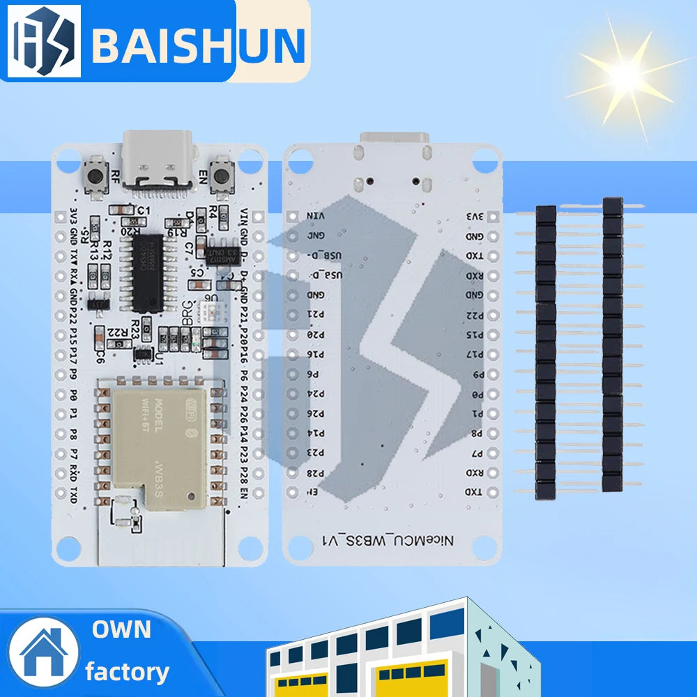 NiceMCU WB3S ch340c Development Type-c Wifi Bluetooth Module bk7238 Zpaxo